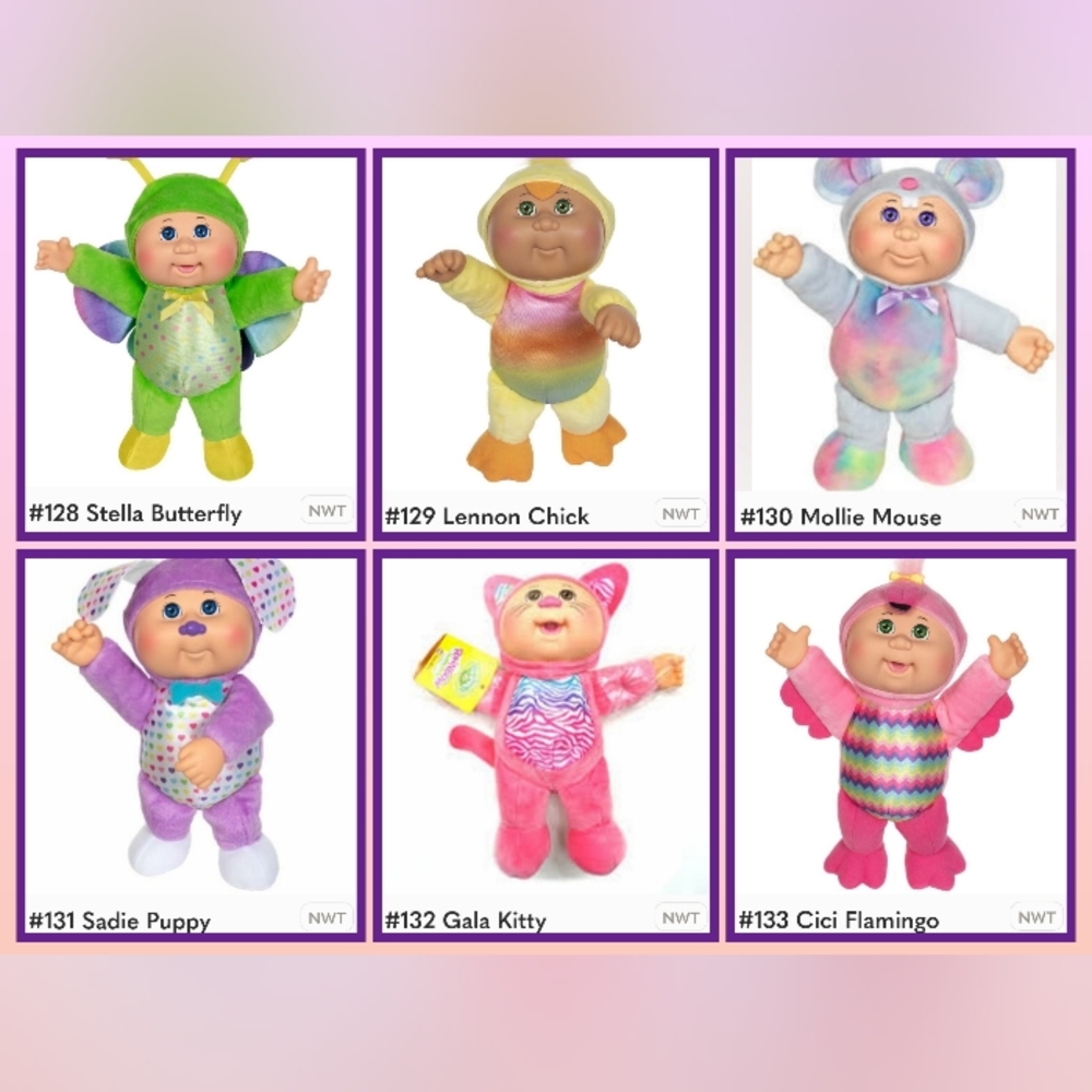 Cabbage Patch Kids Cuties Rainbow Garden Collection Complete